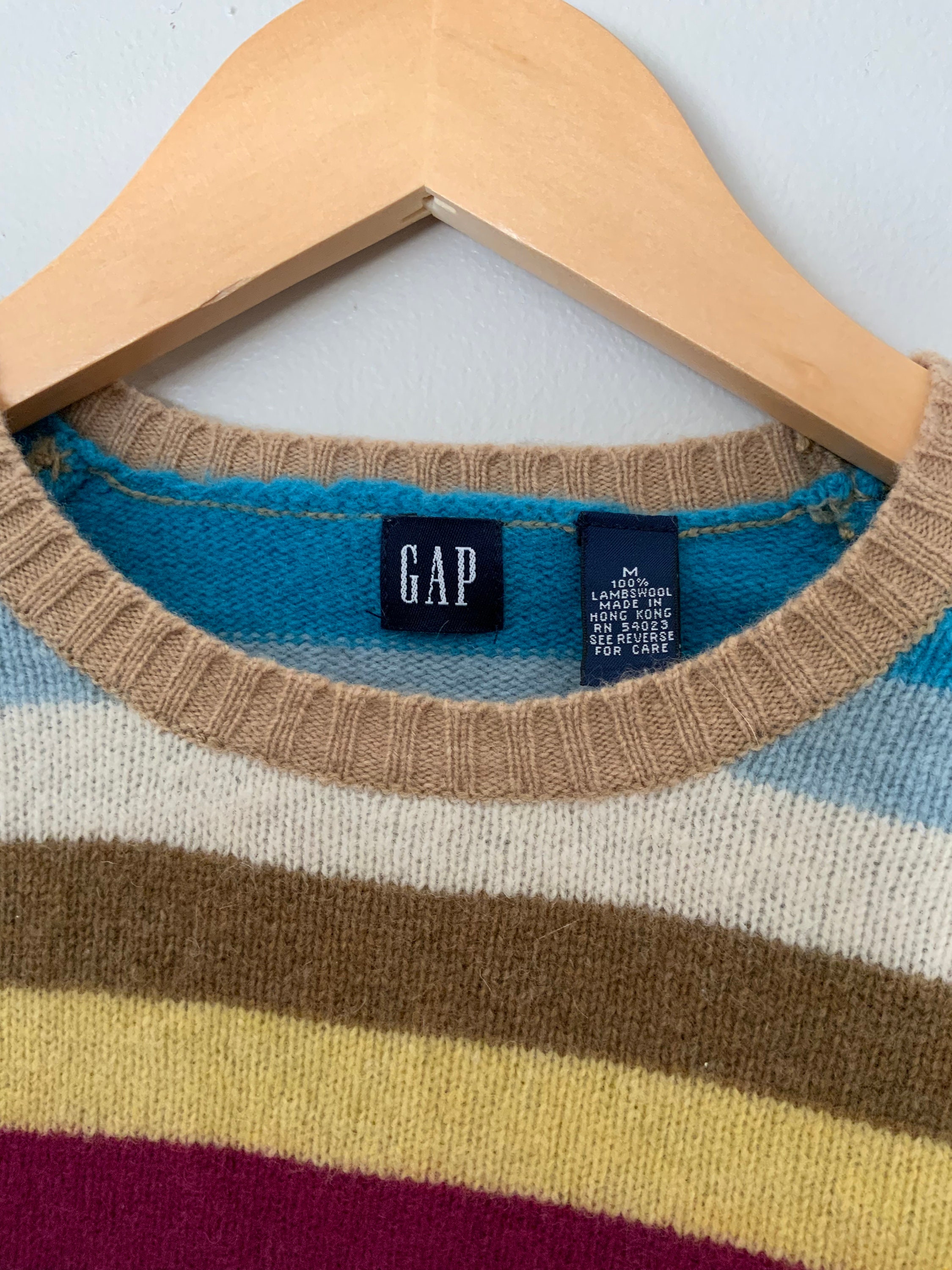 Vintage 2000's Gap Wool Sweater Multicolored Stripe Iconic