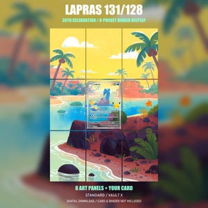 Lapras 131/128 30th Celebration Extended Art | 9-Pocket Binder Display | Digital Download