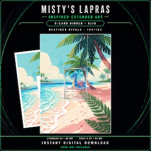 Misty's Lapras 194 Destined Rivals Extended Art | 9-Pocket Binder Display | Digital Download