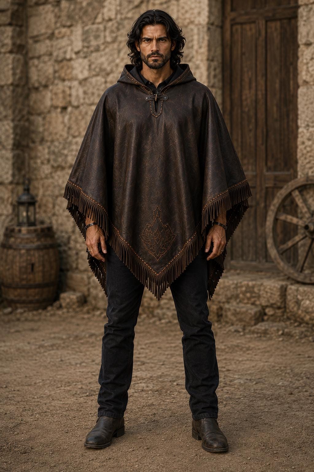 Leather poncho - Etsy 日本