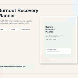 Burnout Workload Planner: Capacity Check-In, Boundary Scripts and Gentle Week Pages