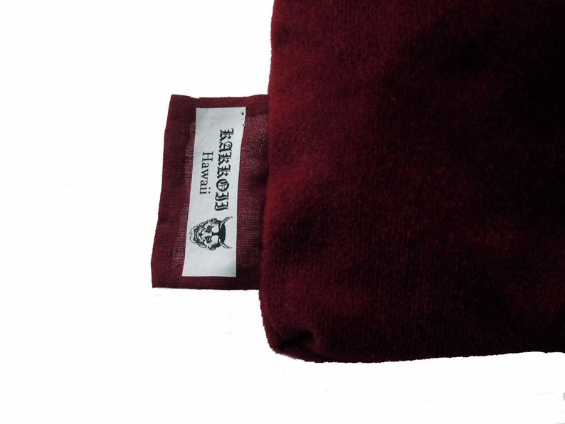 red pink patchwork drawstring pouch