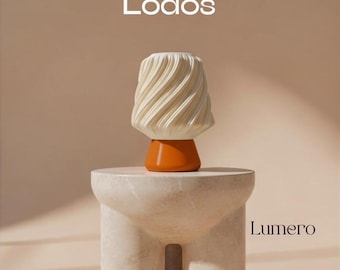 Modern Table Lamp, Cozy Night Light, Aesthetic Room Decor, LED Ambient Light, Minimalist Home Decor, Lodos Lamp