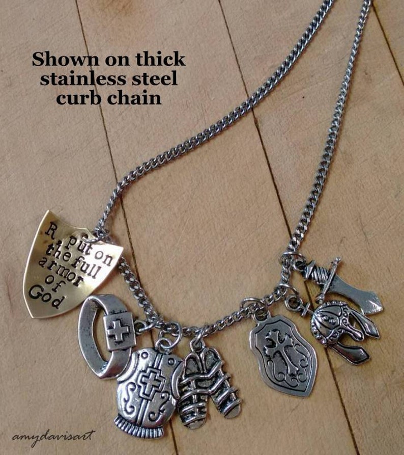 Put On The Full Armor of God Necklace Christian Jewelry Etsy
