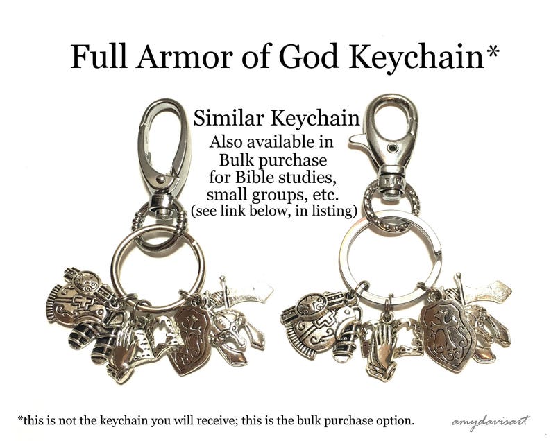 Full Armor Of God Keychain Christian Gift Ephesians 6 Bible Etsy