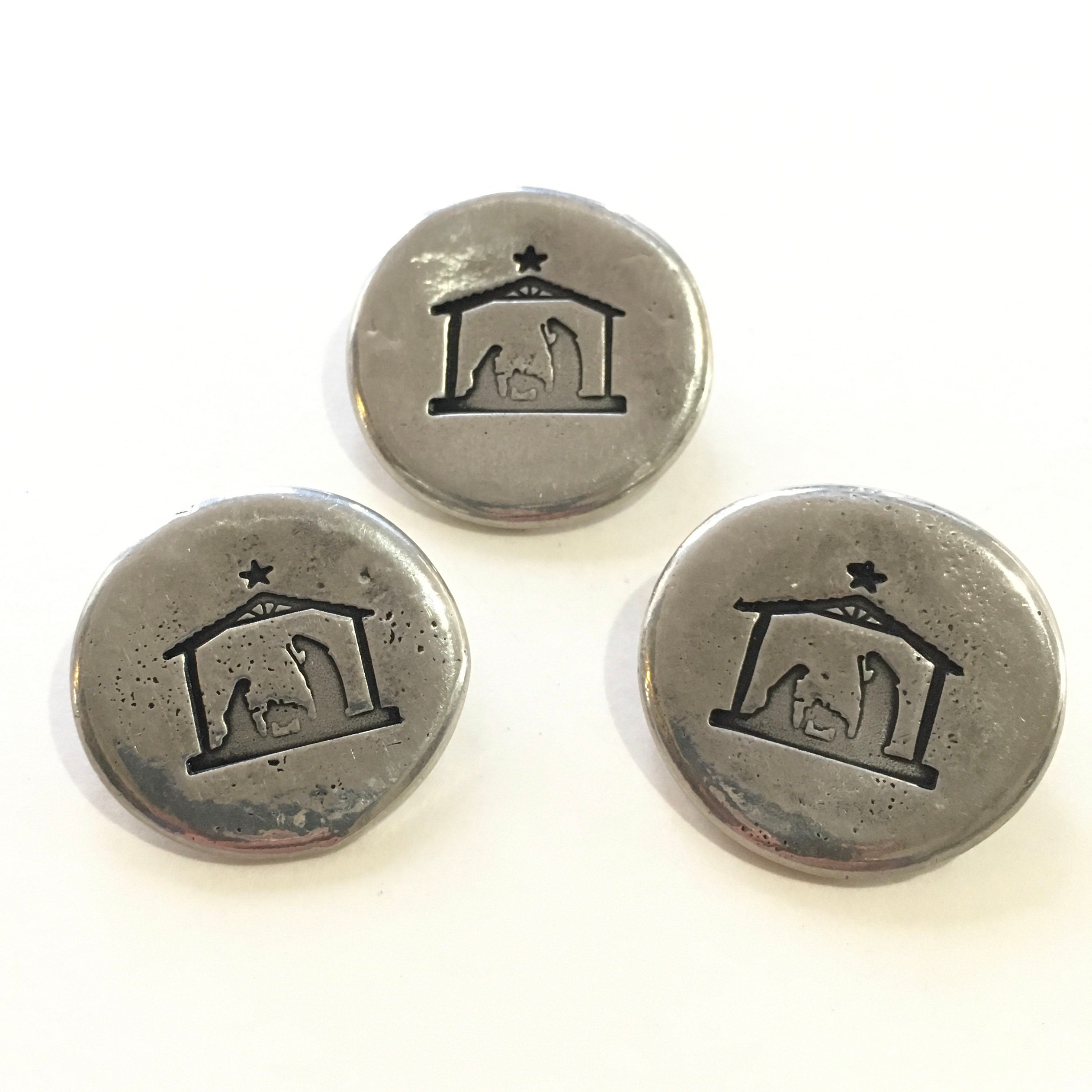 Nativity Pin or Pocket Piece Christian Jewelry Lapel Pin Etsy