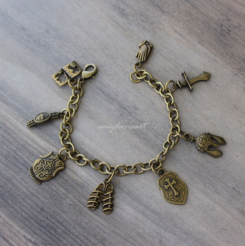 Full Armor of God Charm Bracelet Christian Jewelry Ephesians Etsy