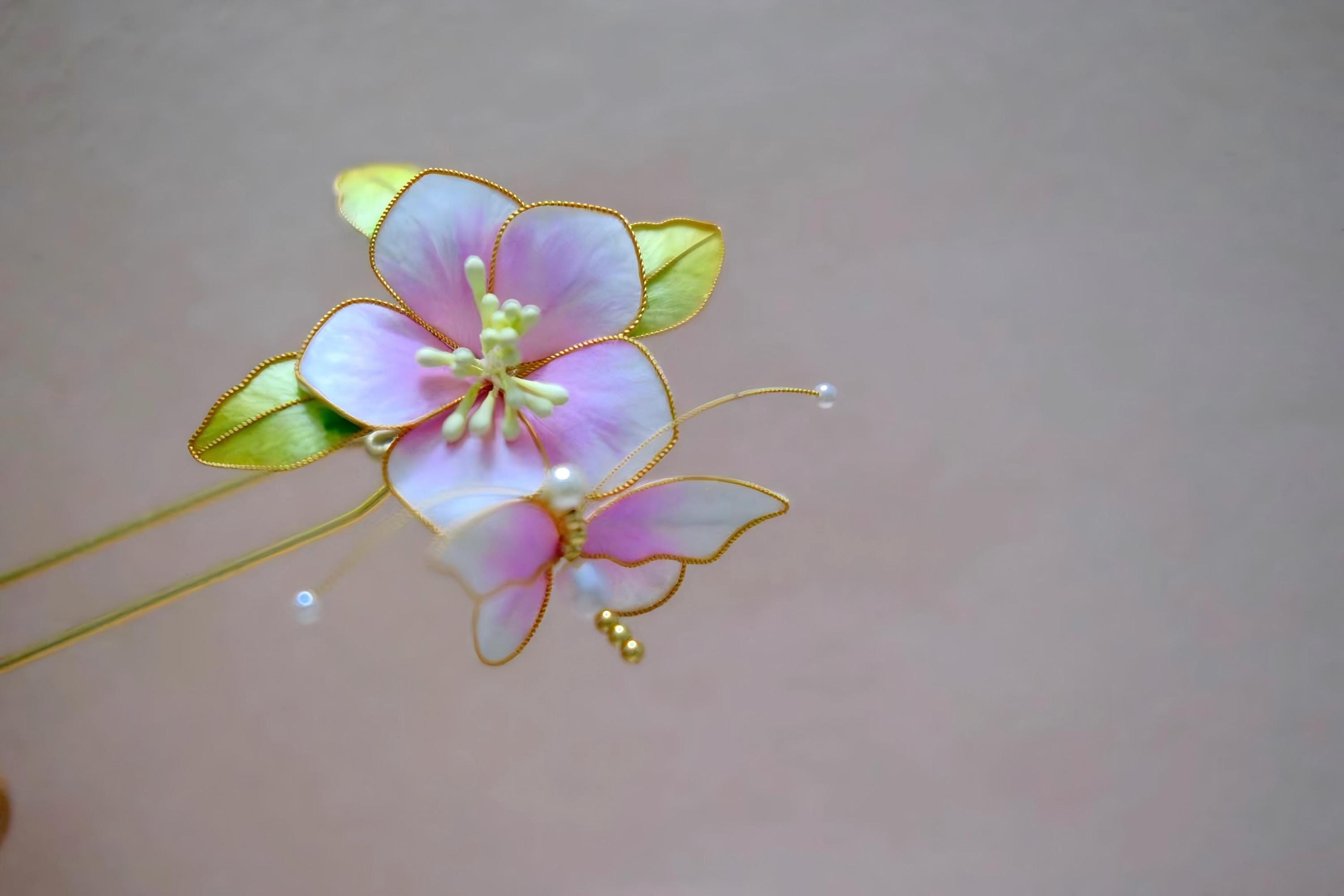 Velvet Flower Hairpin - Etsy