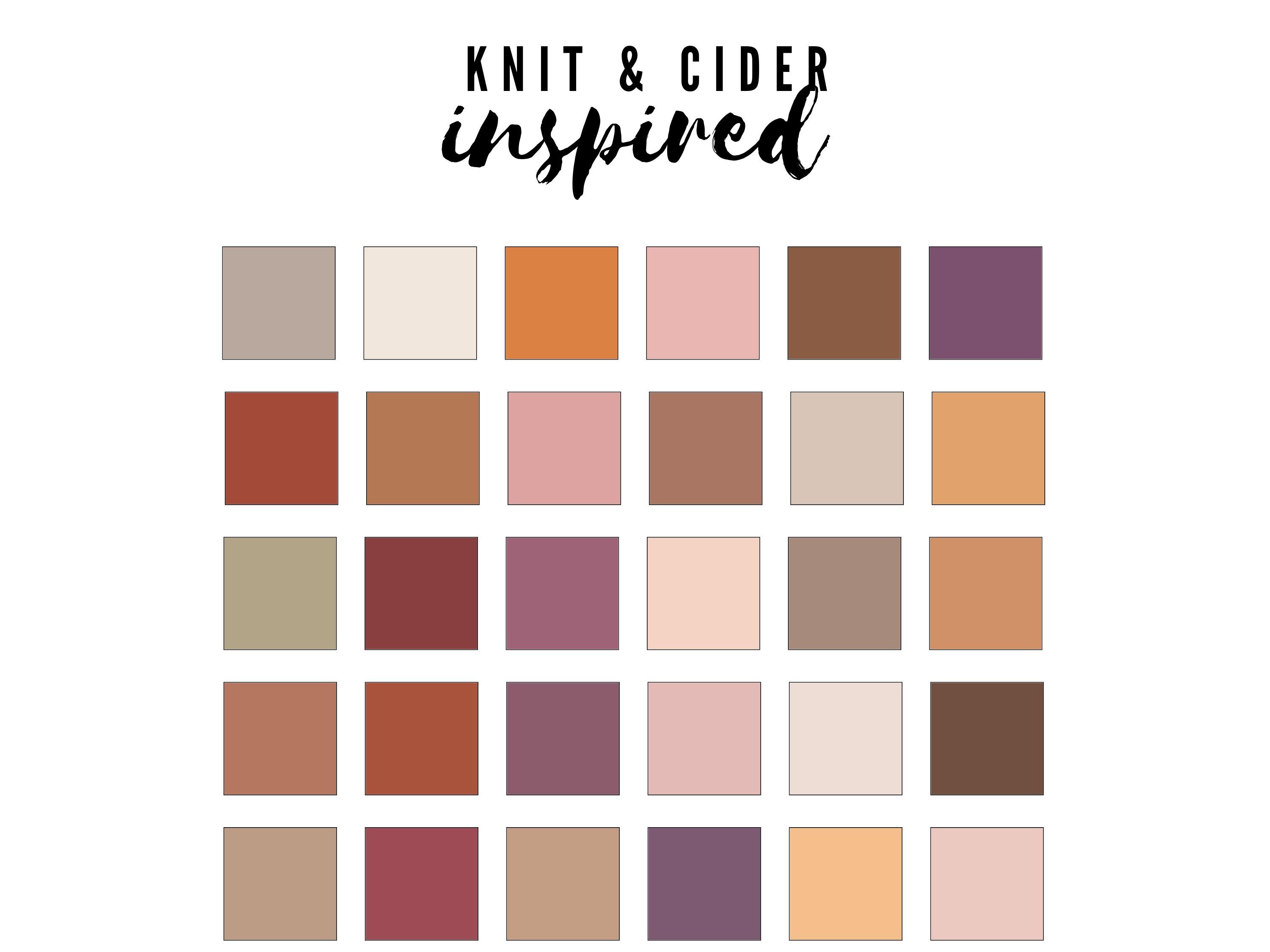 Knit & Cider Color Palette for Procreate, Canva – 30 Colors With Hex ...
