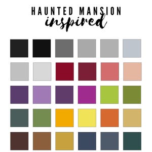 Procreate Color Palette Haunted Mansion Spooky Halloween Goth Inspired ...