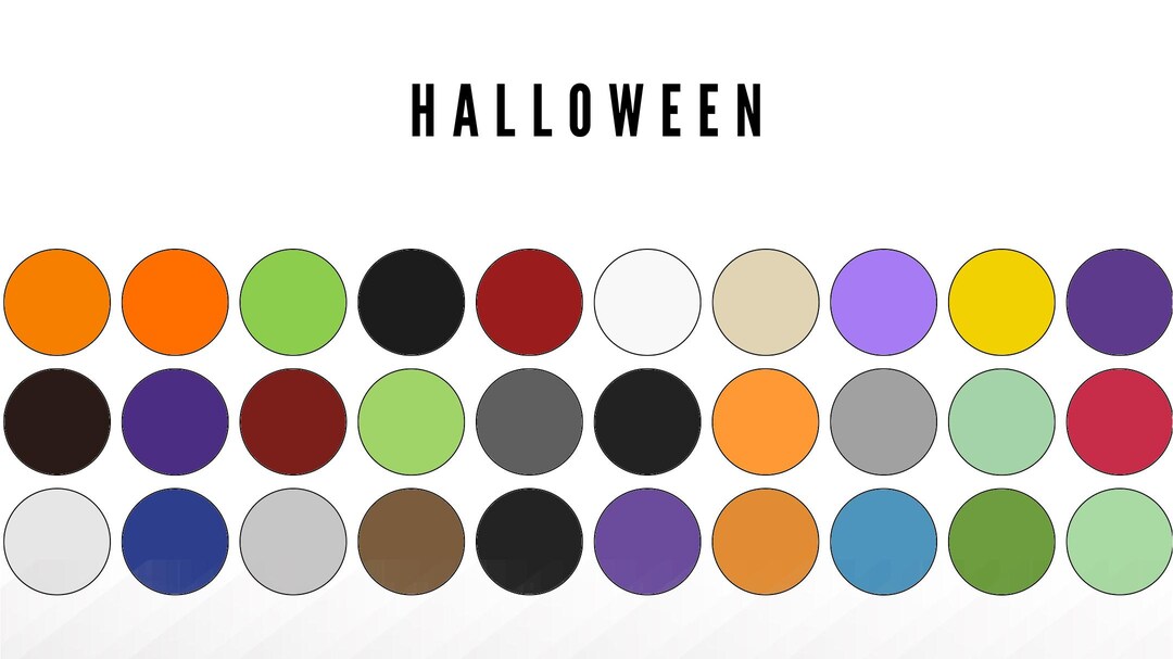 Procreate Color Palette Halloween Spooky Fall Pumpkin Goth Inspired