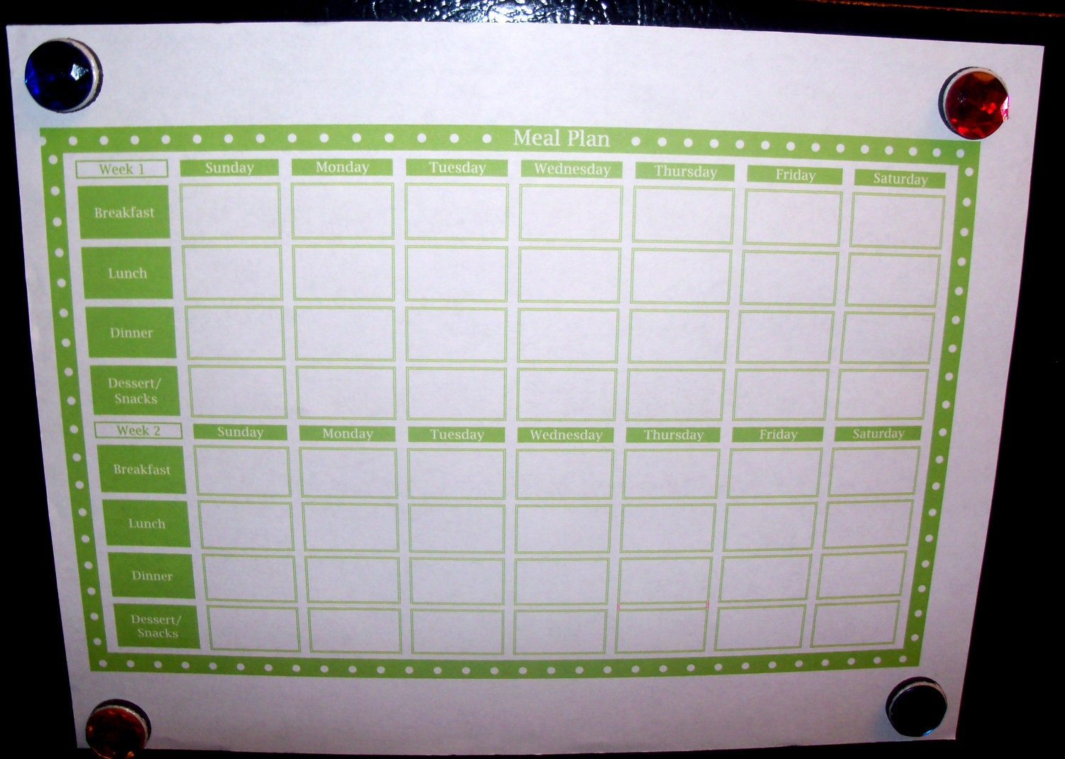 Printable Rotating Menu Planner Plan Once Eat All Year Excel Etsy