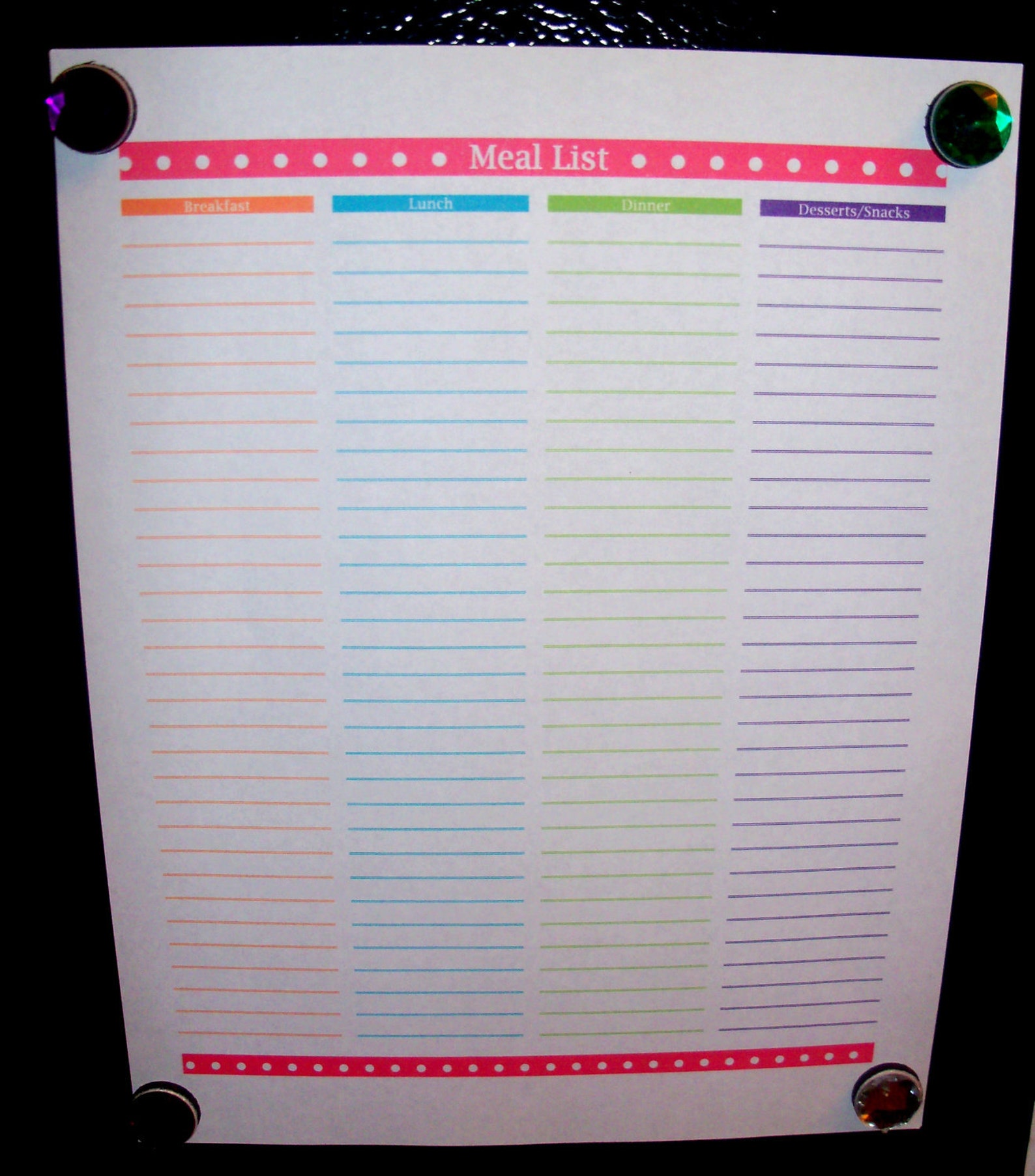 Printable Rotating Menu Planner Plan Once Eat All Year Excel Etsy