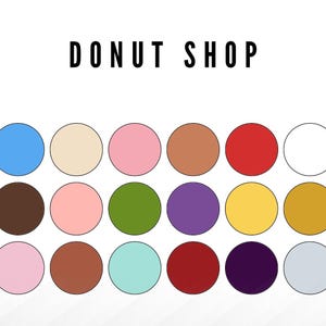 Procreate Color Palette Donut Shop Sweets Dessert Inspired Color Scheme ...