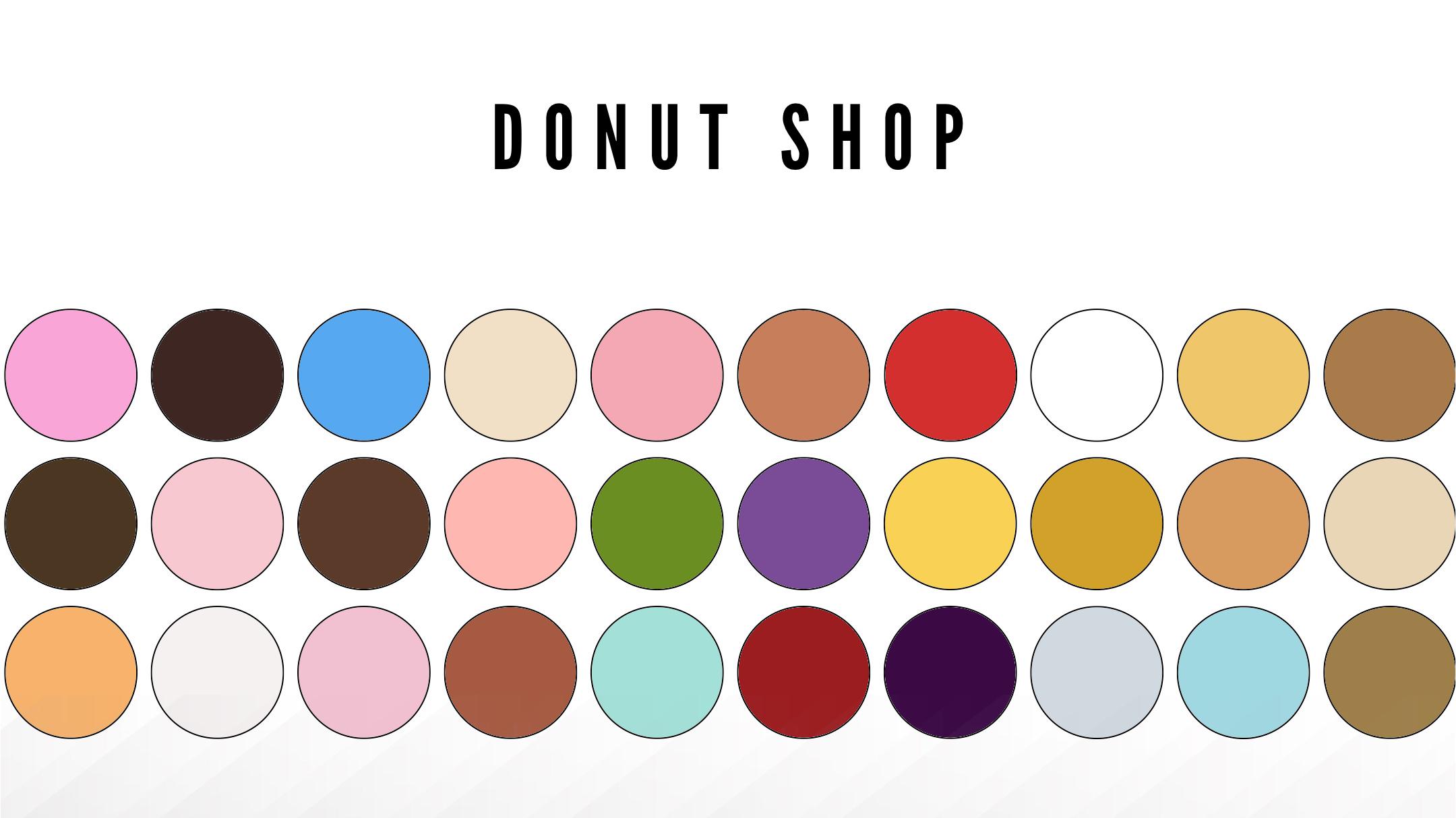 Procreate Color Palette Donut Shop Sweets Dessert Inspired Color Scheme ...
