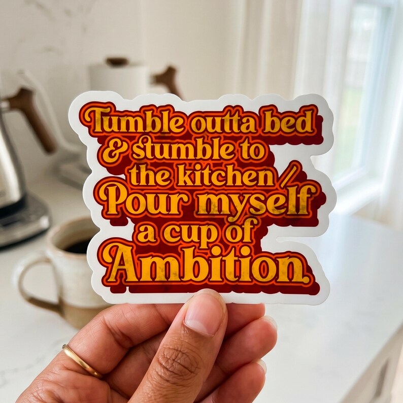 Ambition Sticker Dolly Parton Ambition Lyrics Sticker, Vinyl Decal, Laptop Tumbler Art ...