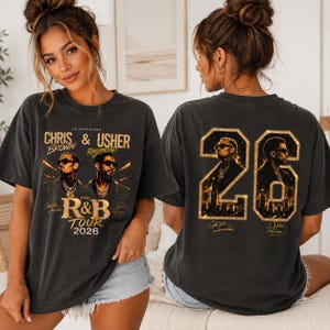 R&B Tour T-Shirt, Chris Brown Usher 2026 Concert Tee, Live Nation Fan Gift