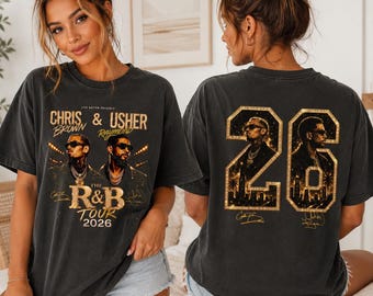 R&B Tour T-Shirt, Chris Brown Usher 2026 Concert Tee, Live Nation Fan Gift