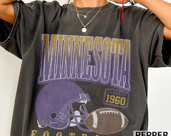 Minnesota Football Vintage 90s T-Shirt, Retro Mascot Tee, Funny Vikings Fan Gift