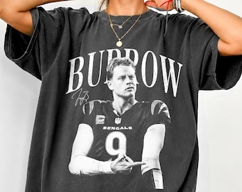 Joe Burrow Football Tee, Vintage Game Day Shirt, Cincinnati Bengals Fan Gift