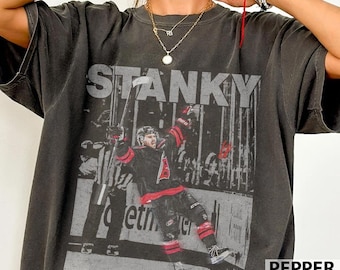 Logan Stankoven Hockey Vintage Tee, Bootleg Style Shirt, Dallas Hockey Fan Gift