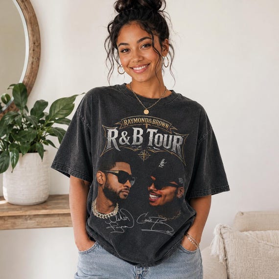 Usher Chris Brown Tour 2026 T-Shirt, R&B Concert Tee, Urban Music Fan Gift, Hip Hop Streetwear