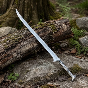 Hand-Forged Elven Style Longsword | High Carbon Steel | Fantasy Medieval Inspired Collectible Gift