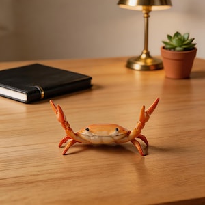 Schattige krab pennenhouder kunststof enkele pennenhouder Japans kawaii bureau decor grappig lenzenvloeistof houder dier bureau speelgoed uniek kantoor cadeau voor haar