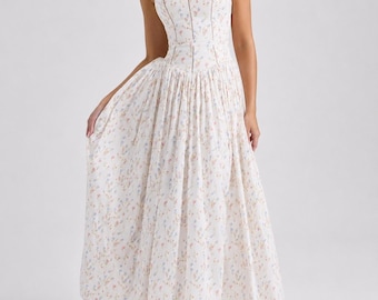 Floral Maxi Dress Women Spaghetti Strap Flowy Summer Casual Outfit