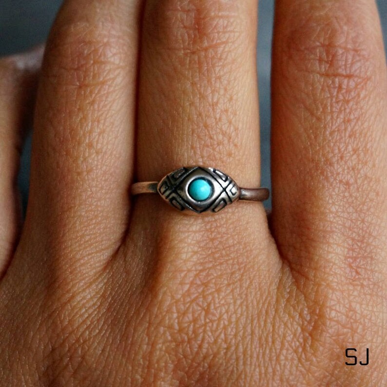 Midi Ring Boho Ring White Agate Ring Ahanu Sterling Silver Ring