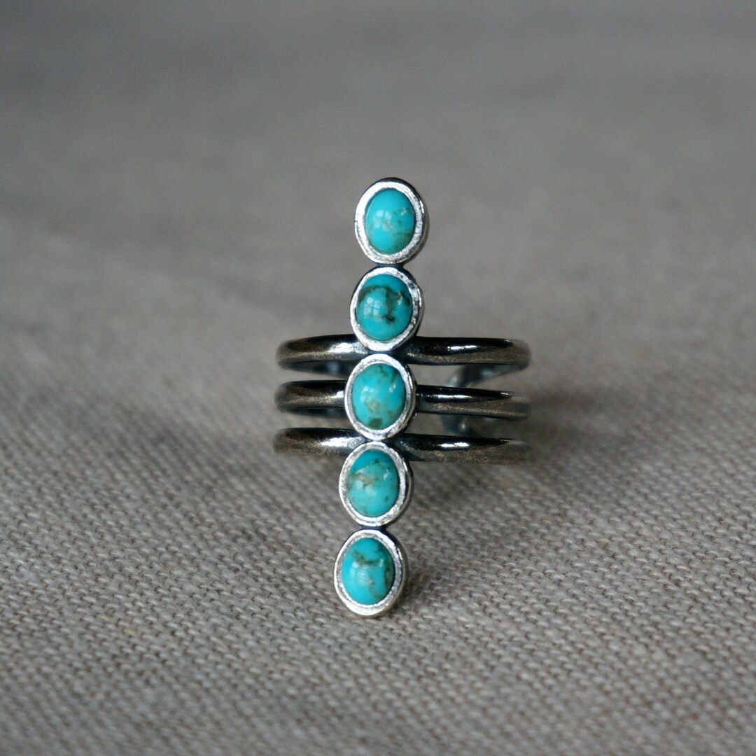 Kachada Turquoise Ring Sterling Silver Gift for Women December ...