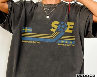 Sweden Soccer World Cup Tee, Global Football Shirt, Game Day Fan Gift, International Flag Tee