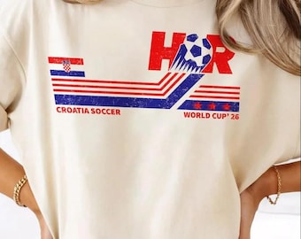 Croatia Soccer World Vintage Comfort Colors Shirt