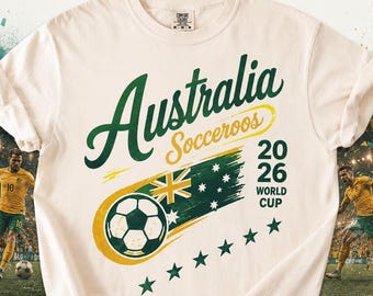 Retro Australien Fußball Welt 2026 Komfort Farben Shirt, 2026 Fußball Fan Shirt, Geschenk für Fan Vatertag