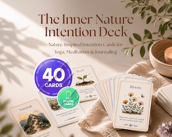 Nature-Inspired Intention Cards for Yoga, Meditation & Journaling  (Digital Download)