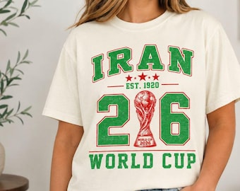 Iran Soccer Team T-Shirt, Retro 90s Flag Iran Team Football World Cup 2026, Iran Fan Gift