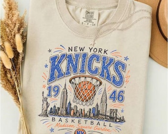 New York Knicks Basketball T-Shirt, NYC Hoops Tee, Fan Gift