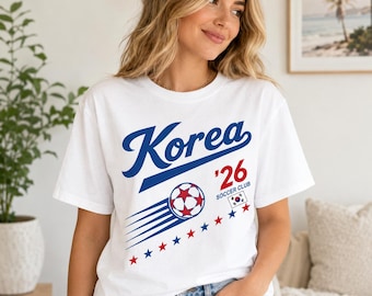 Vintage Korea Soccer Comfort Colors Shirt, 90s South Korea Tee Football Team World Cup 2026 Sweatshirt