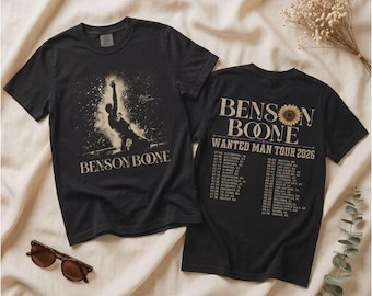 Benson Boone Wanted Man Tour 2026 Shirt, Comfort Colors Front and Back Tee, Vintage Concert Shirt, Benson Boone Fan Gift, Fast Shipping!