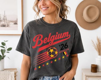 Vintage Belgium Soccer Comfort Colors Shirt, 90s Belgium Tee Football Team World Cup 2026