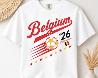 Vintage Belgium Soccer Comfort Colors Shirt, 90s Belgium Tee Football Team World Cup 2026 Sweatshirt