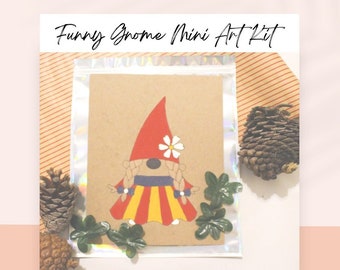 Funny Gnome Mini Art Kit, Gnome Mini Art Kit, Gnome Art Kit