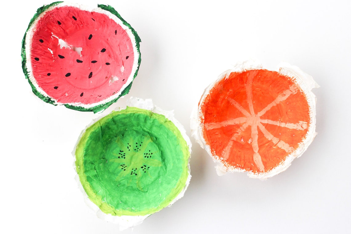 Fruit Bowl Paper Mache Mini Art Kit Etsy