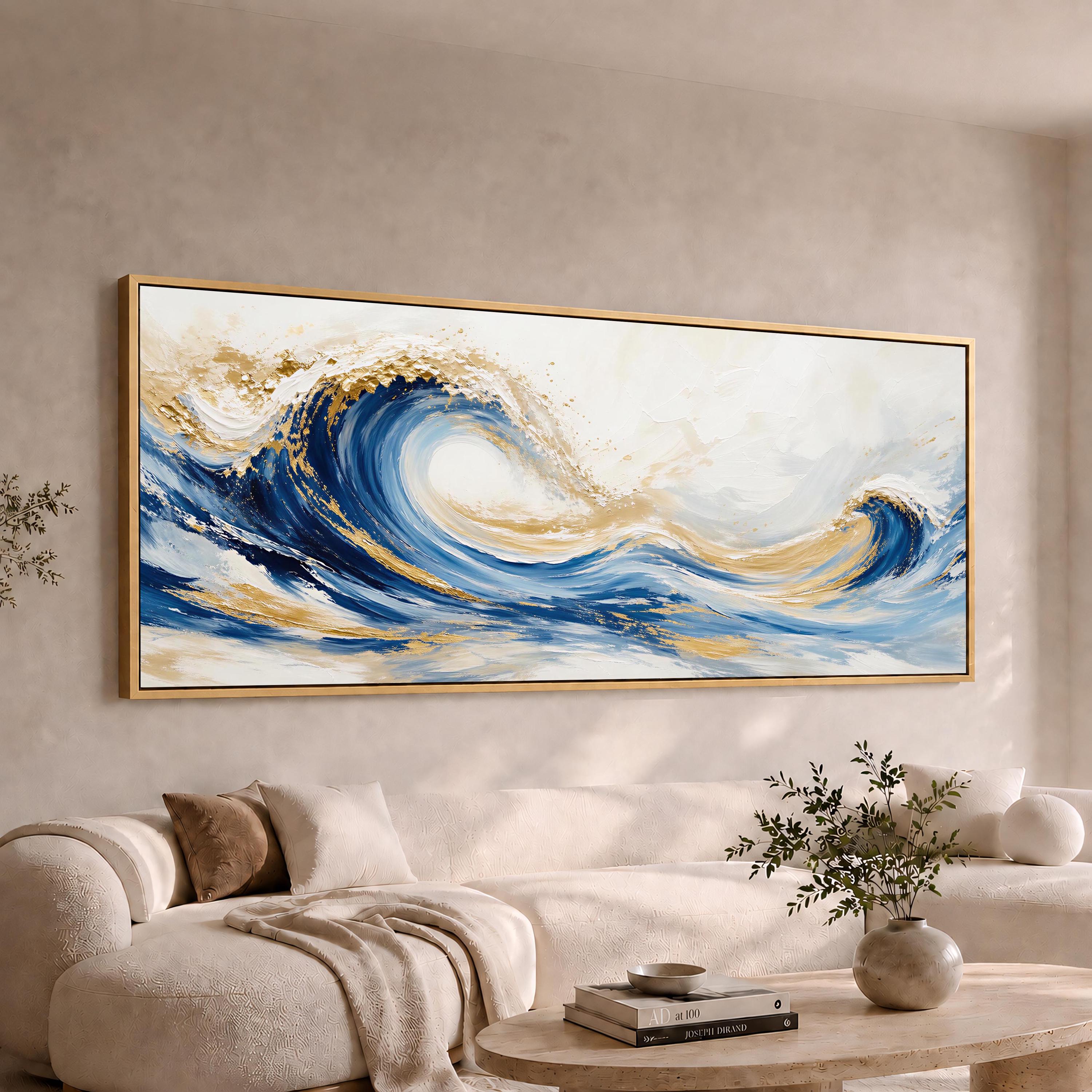 X Large Ocean Picture Navy - Etsy