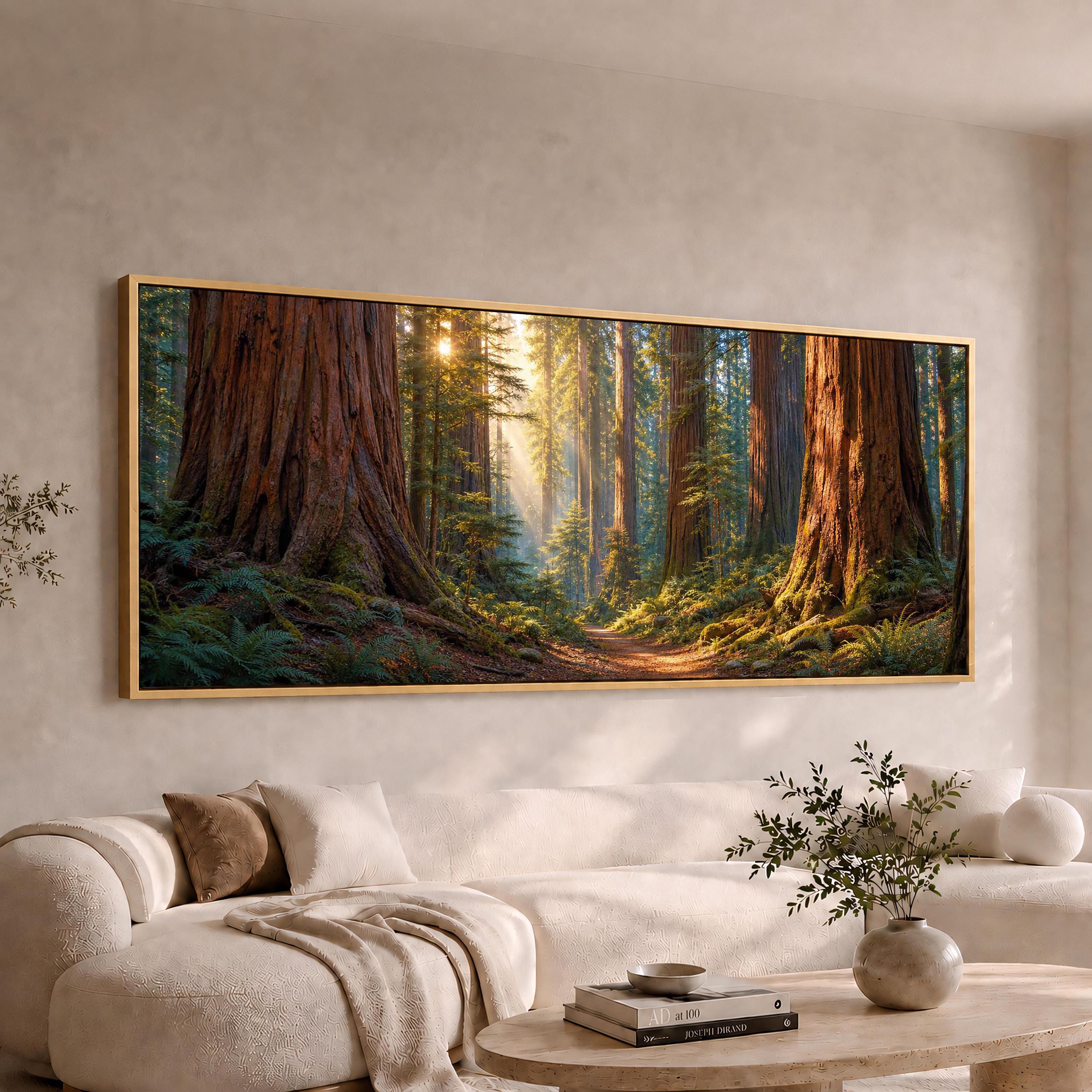 Vintage Redwoods Painting - Etsy