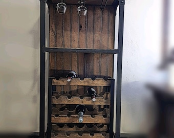 Industrial Loft Mini Bar Cabinet