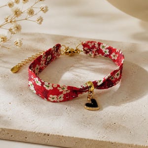 Bracelet tissu liberty - Les Créas d'Anna