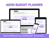 ADHD Budget Planner | ADHD Finance Tracker, Low-Overwhelm System (Instant Download)