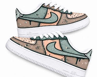 Custom Painted Shoes, Handpainted Sneakers onto Air Force 1 Base, Personalized Gift for Him or Her