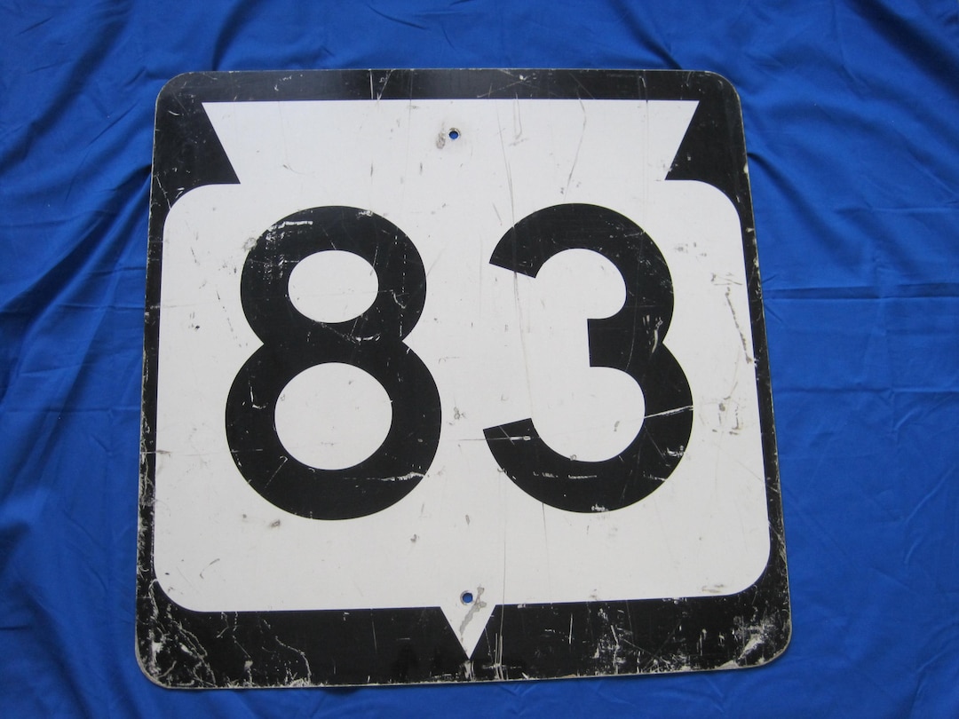 83 Sign Vintage/retired/authentic Wisconsin State Highway 83 Sign 24
